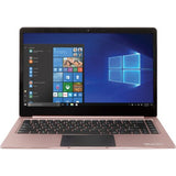 EVOO 14.1" Ultra Thin Laptop - Elite Series, Windows 10 S, Windows Hello (Fingerprint Scanner), Cortana, Micro HDMI, Rose Gold