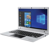 EVOO 11.6" Ultra Thin Laptop, Windows 10 S, Quad Core, 32GB Storage, Micro HDMI, Webcam, Silver