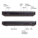 Refurbished Dell E5440 14" Laptop, Windows 10 Pro, Intel Core i3-4010U Processor, 4GB RAM, 500GB Hard Drive